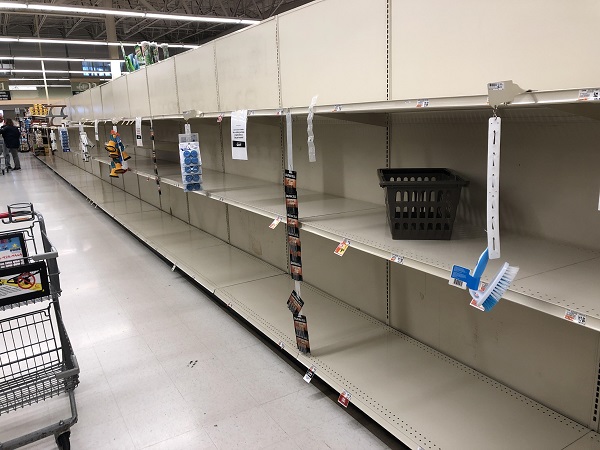 grocery store empty shelves